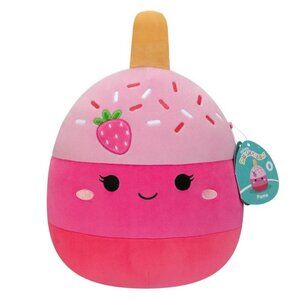 Squishmallows - Pama the Pink Strawberry Cake Pop Plush Toy 11"​​​​​​​​